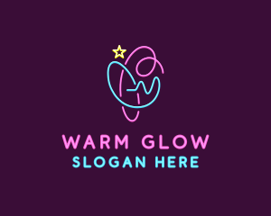 Abstract Glowing Symbol logo design