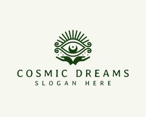 Cosmic Eye Hand logo design