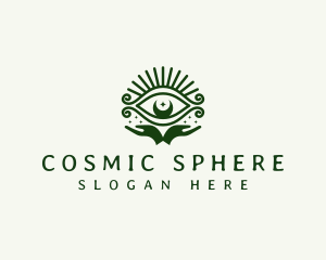 Cosmic Eye Hand logo design