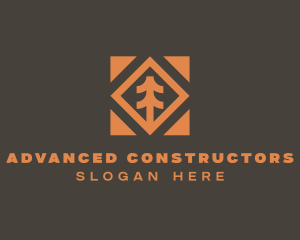 Conifer Tree Plant Woods logo design