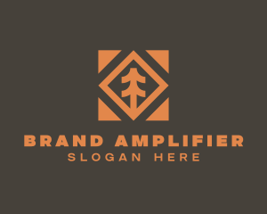 Conifer Tree Plant Woods logo design