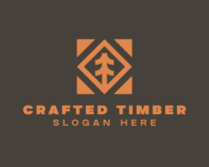 Conifer Tree Plant Woods logo design