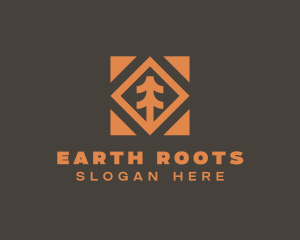 Conifer Tree Plant Woods logo design