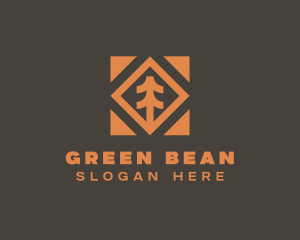 Conifer Tree Plant Woods logo design