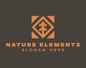 Conifer Tree Plant Woods logo design