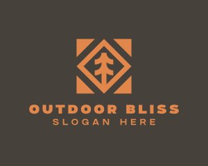 Conifer Tree Plant Woods logo design