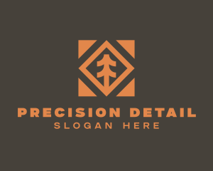 Conifer Tree Plant Woods logo design