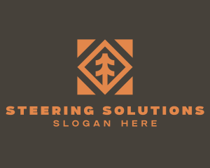 Conifer Tree Plant Woods logo design