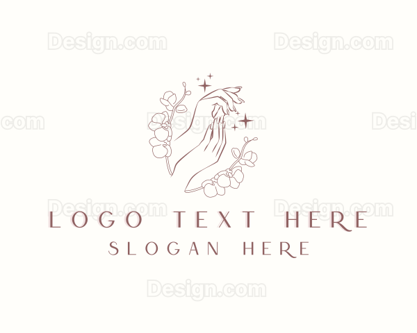 Floral Nail Salon Logo