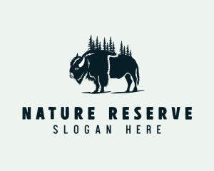 Nature Wildlife Bison logo design