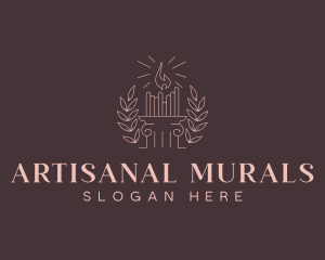 Artisanal Column Candle logo design