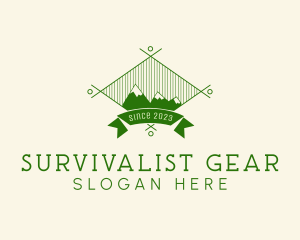 Mountain Hiking Camp logo design