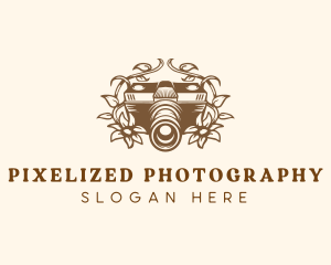 Camera Floral Photography logo design