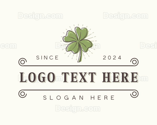 Four Leaf Clover Plant Logo