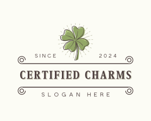 Four Leaf Clover Plant logo design