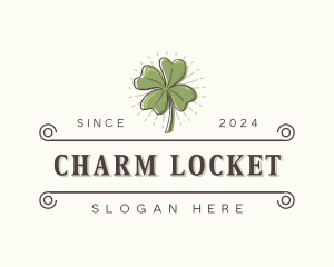 Four Leaf Clover Plant logo design