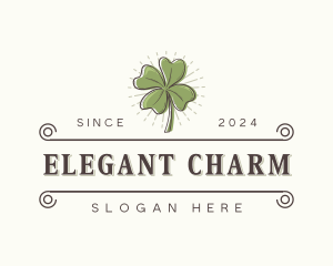 Four Leaf Clover Plant logo design