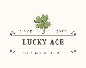 Four Leaf Clover Plant logo design