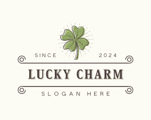 Four Leaf Clover Plant logo design