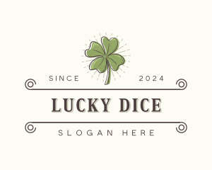 Four Leaf Clover Plant logo design