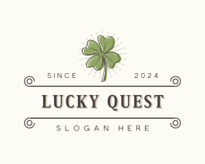 Four Leaf Clover Plant logo design