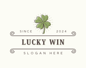 Four Leaf Clover Plant logo design