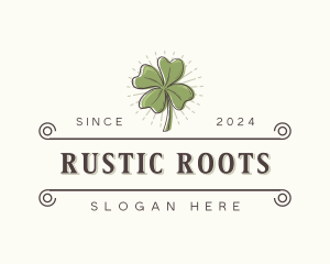 Four Leaf Clover Plant logo design