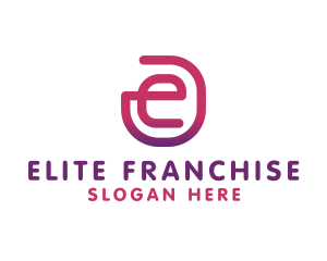 Letter E Outline logo design