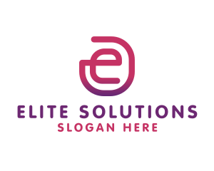 Letter E Outline logo design