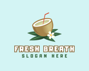 Coconut Fruit Drink logo design