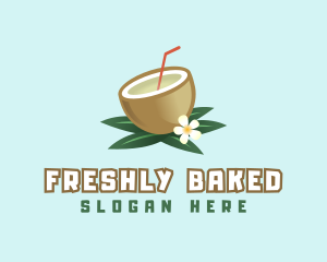 Coconut Fruit Drink logo design