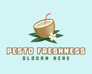 Coconut Fruit Drink logo design