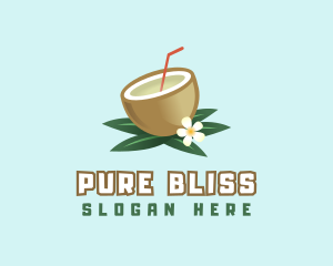 Coconut Fruit Drink logo design