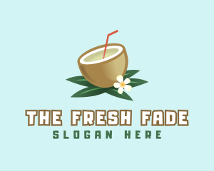 Coconut Fruit Drink logo design