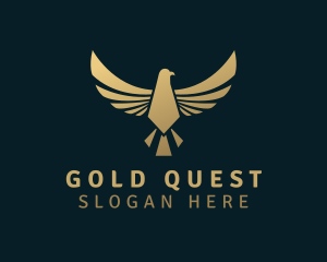 Premium Gold Bird logo design