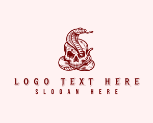 Skull Snake Cobra logo