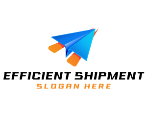 Logistics Courier Plane logo design