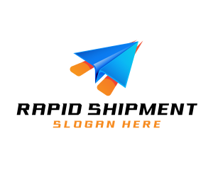 Logistics Courier Plane logo design