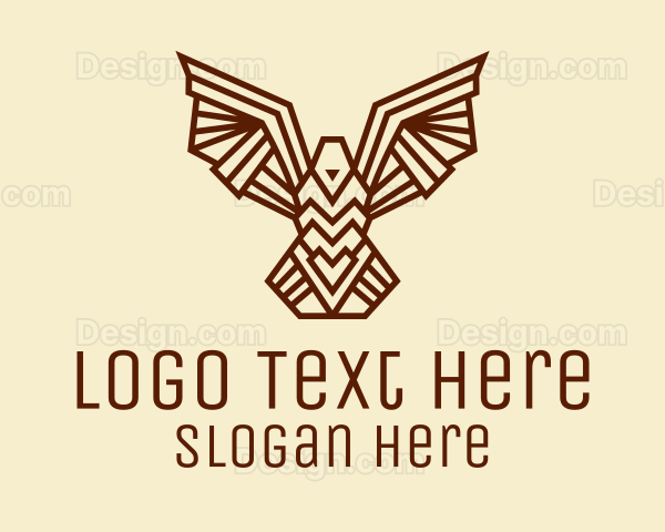 Tribal Brown Bird Logo