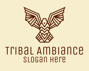 Tribal Brown Bird  logo design