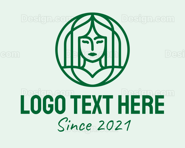 Green Outline Girl Logo