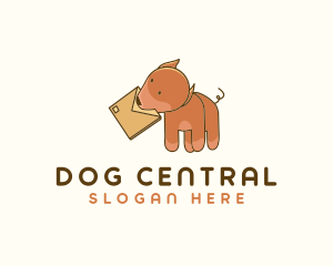 Dog Envelop Messenger logo design