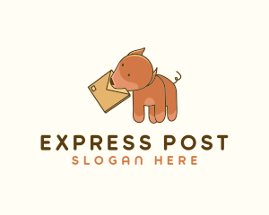 Dog Envelop Messenger logo design