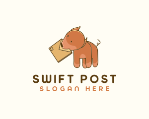 Dog Envelop Messenger logo design