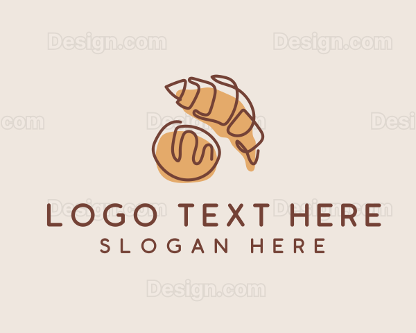 Croissant Bread Baker Logo