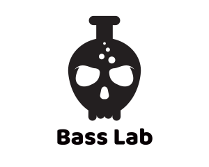 Skull Lab Flask logo design