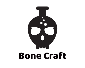 Skull Lab Flask logo design