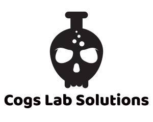 Skull Lab Flask logo design