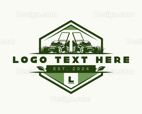 Lawn Mower Gardening Logo