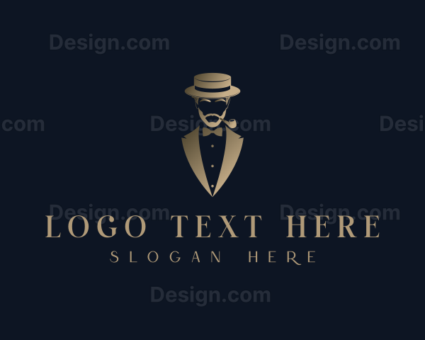 Premium Gentleman Suit Logo